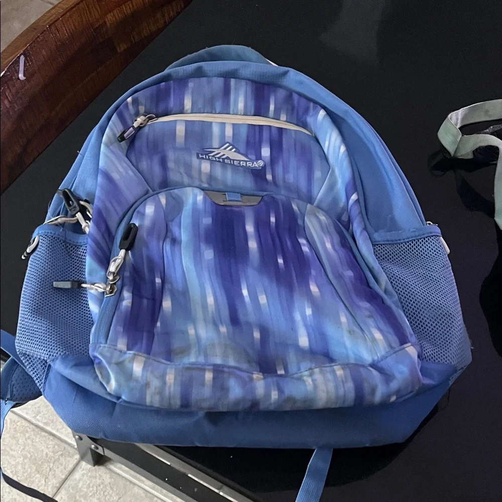 High Sierra Blue and Purple Pattern Backpack